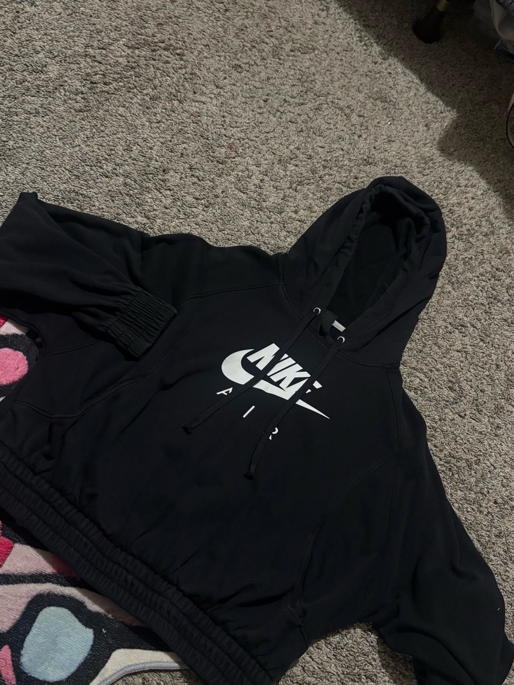 Nike Black Hoodie with White Logo